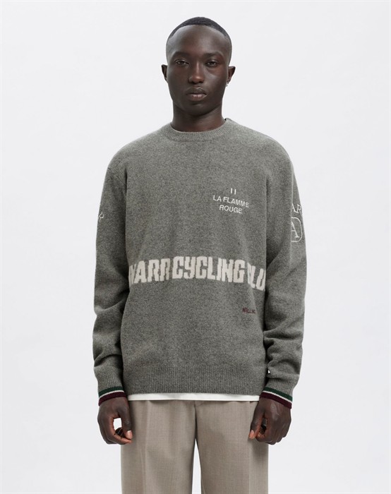 ANRRagi Bike Club Knit Crew Strik - Grey Melange